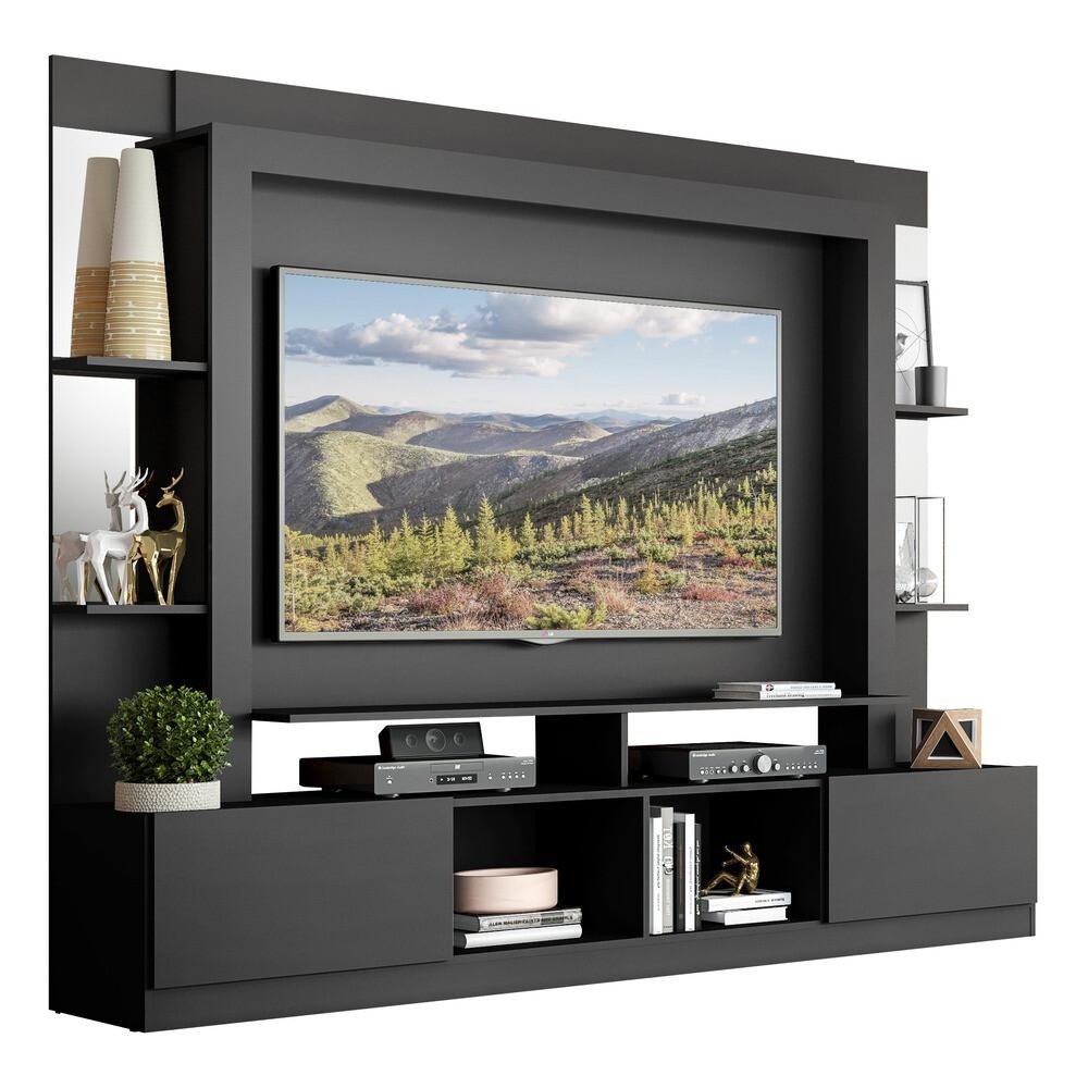 Estante com Suporte TV 65" Prateleiras c/ Espelho Oslo Multimoveis V3385