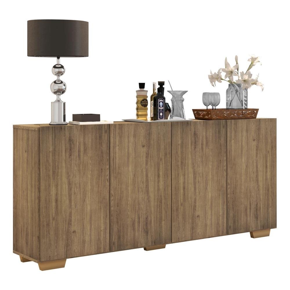 Aparador Buffet 4 Portas com Pes Quadrados Veneza Multimoveis V3557