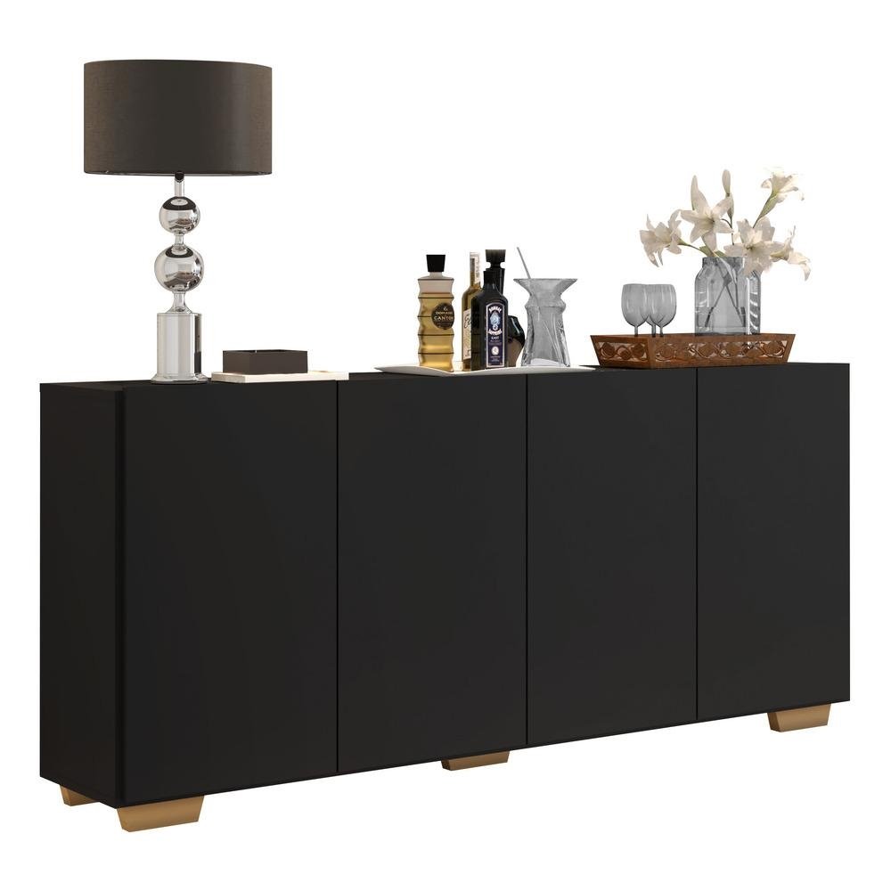 Aparador Buffet 4 Portas com Pes Quadrados Veneza Multimoveis V3557