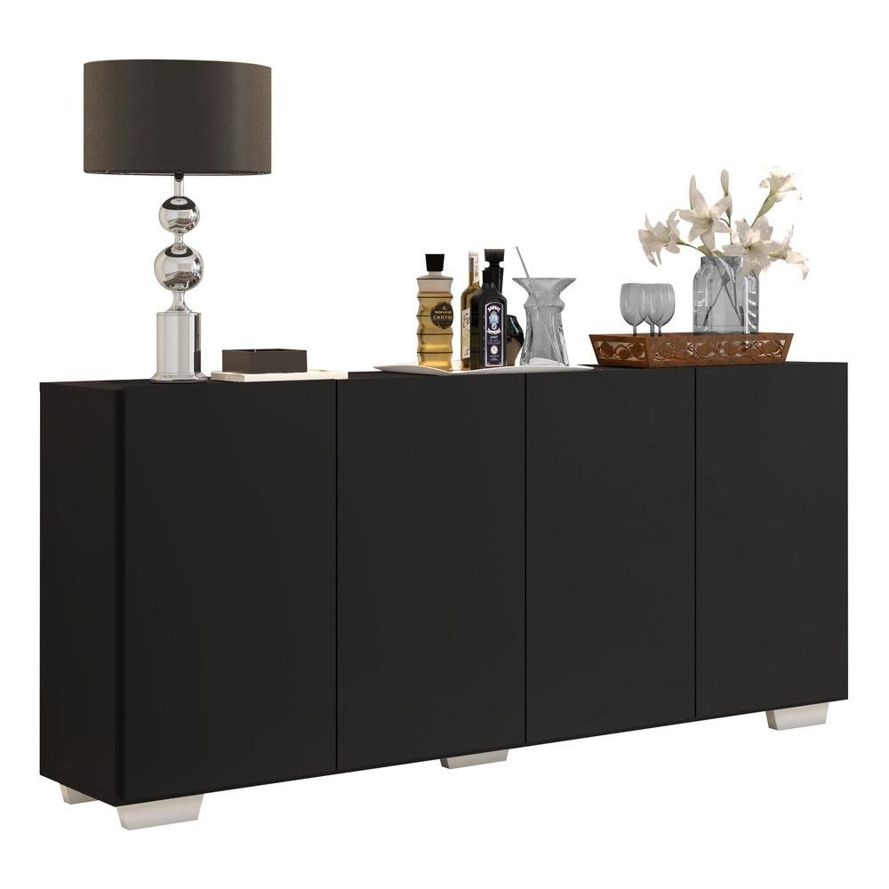 Aparador Buffet 4 Portas com Pes Quadrados Veneza Multimoveis V3557