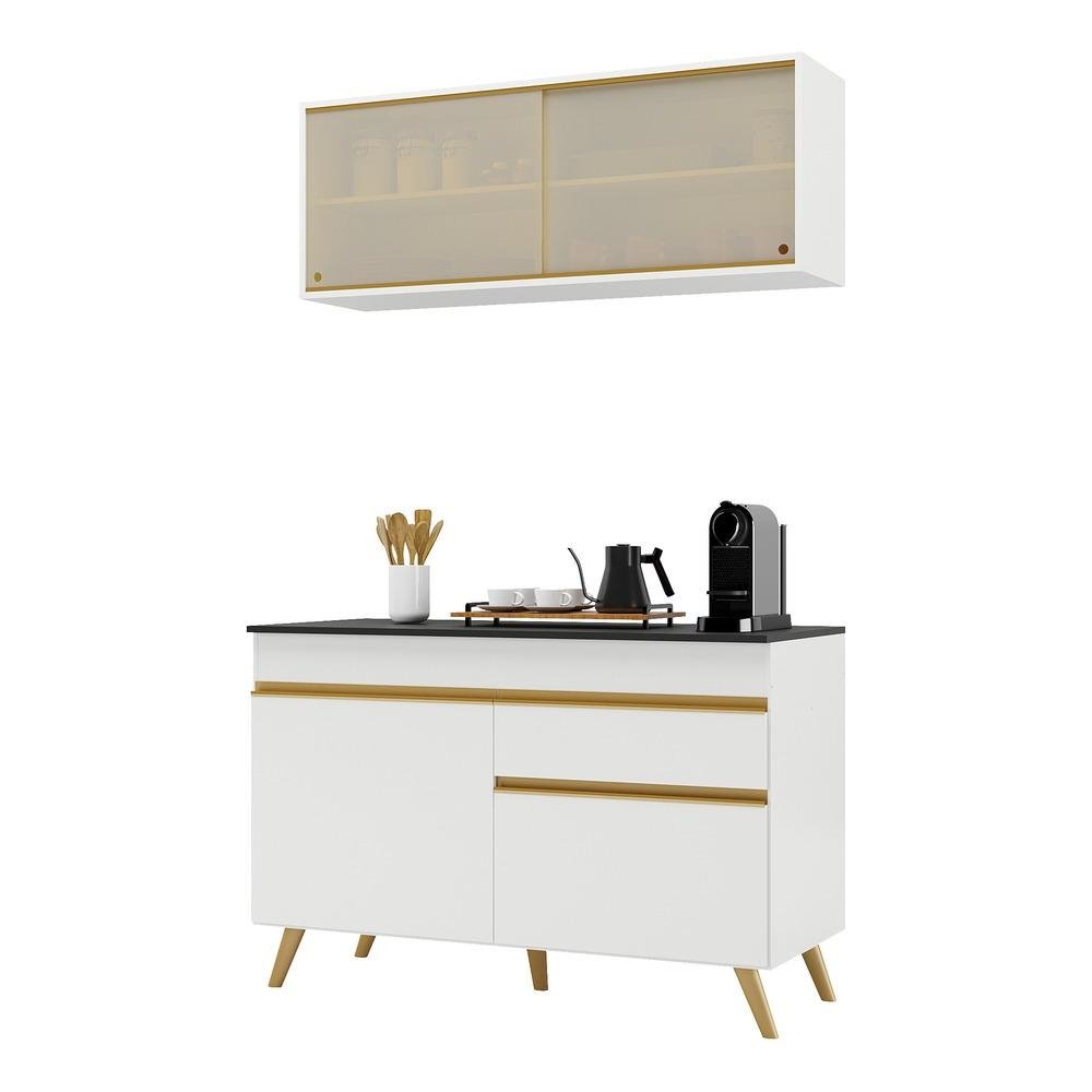 Armario de Cozinha Compacta 120cm Veneza Multimoveis V3688
