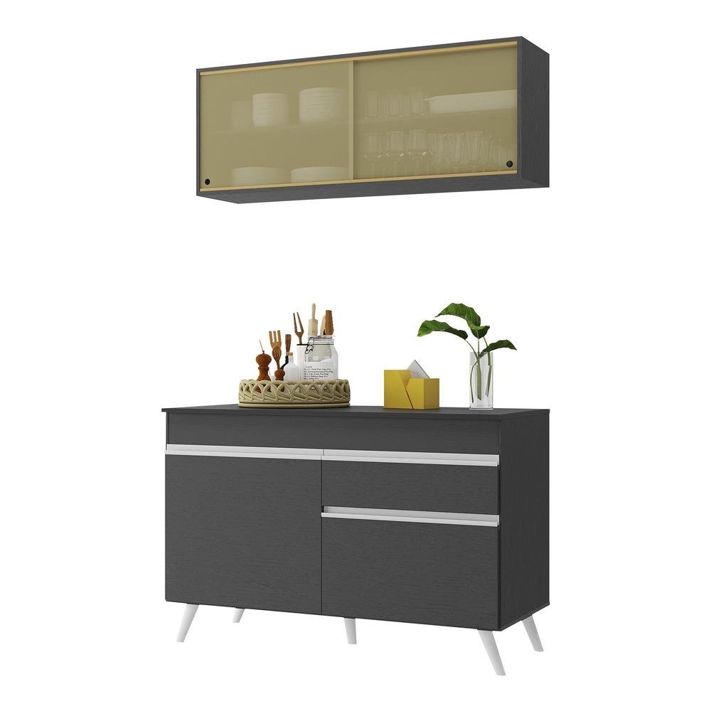 Armario de Cozinha Compacta 120cm Veneza Multimoveis V3688