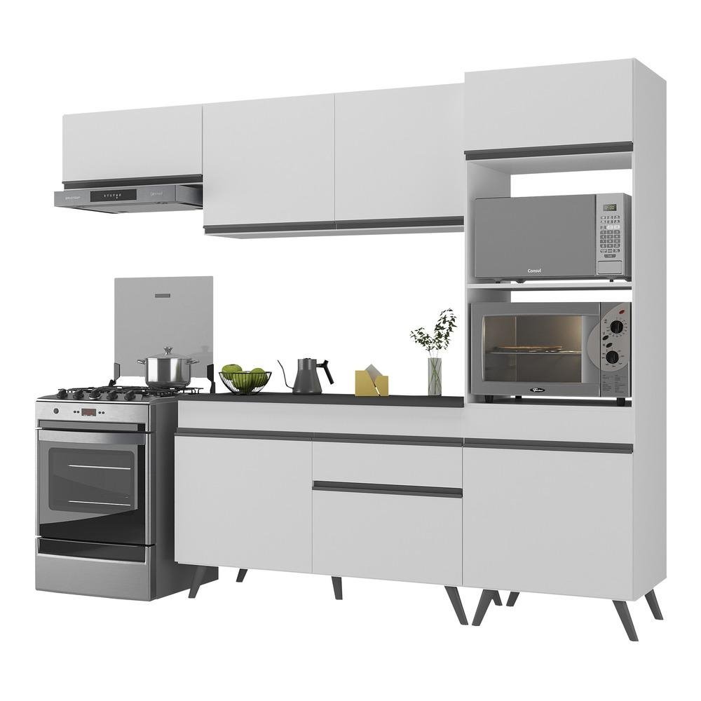 Armario de Cozinha Compacta 252cm Veneza Multimoveis V3690