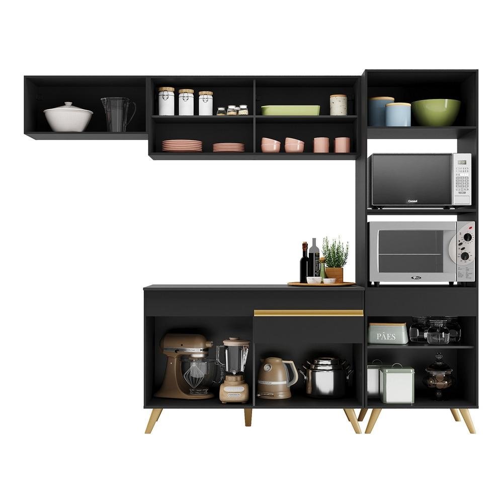 Armario de Cozinha Compacta 252cm Veneza Multimoveis V3691