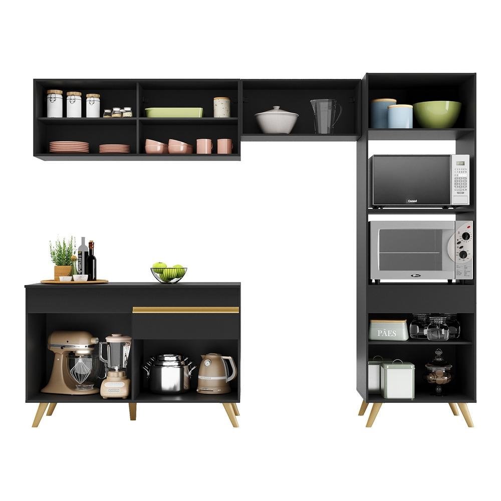 Armario de Cozinha Compacta 252cm Veneza Multimoveis V3692