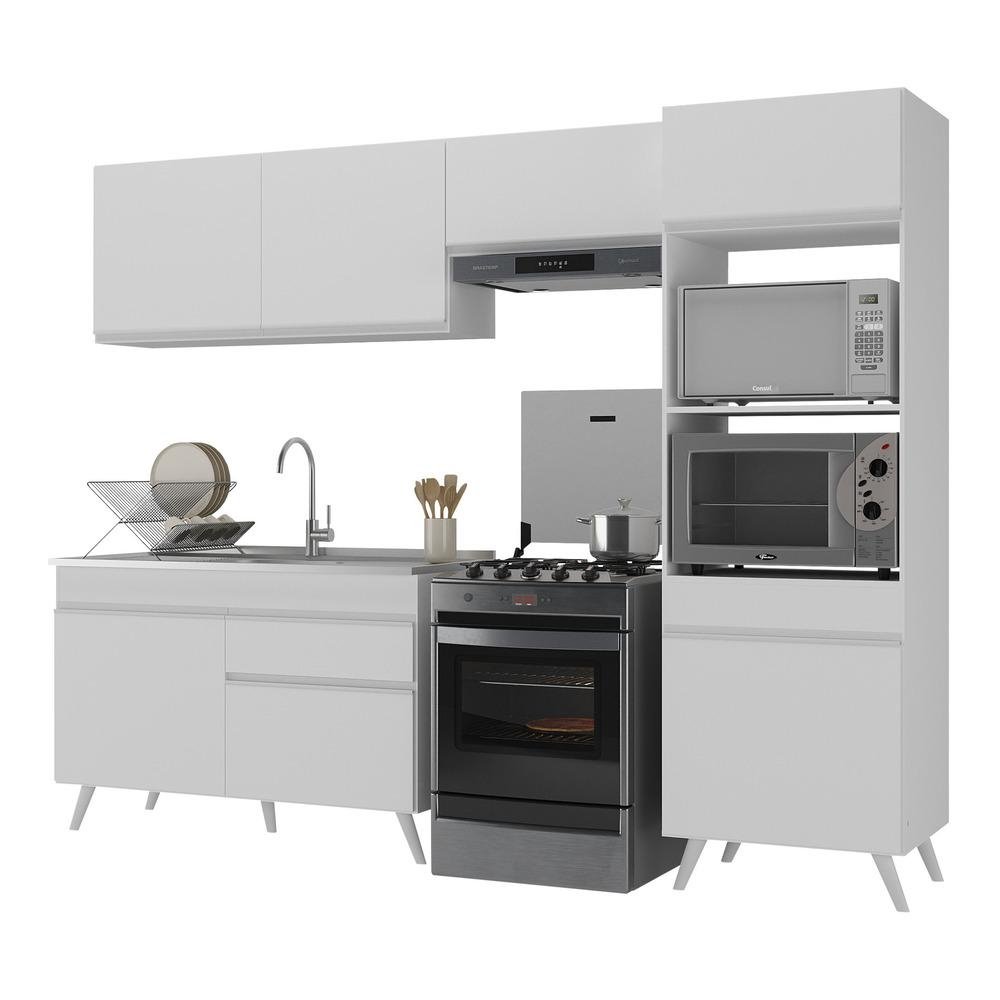 Armario de Cozinha Compacta 252cm Veneza Multimoveis V3693