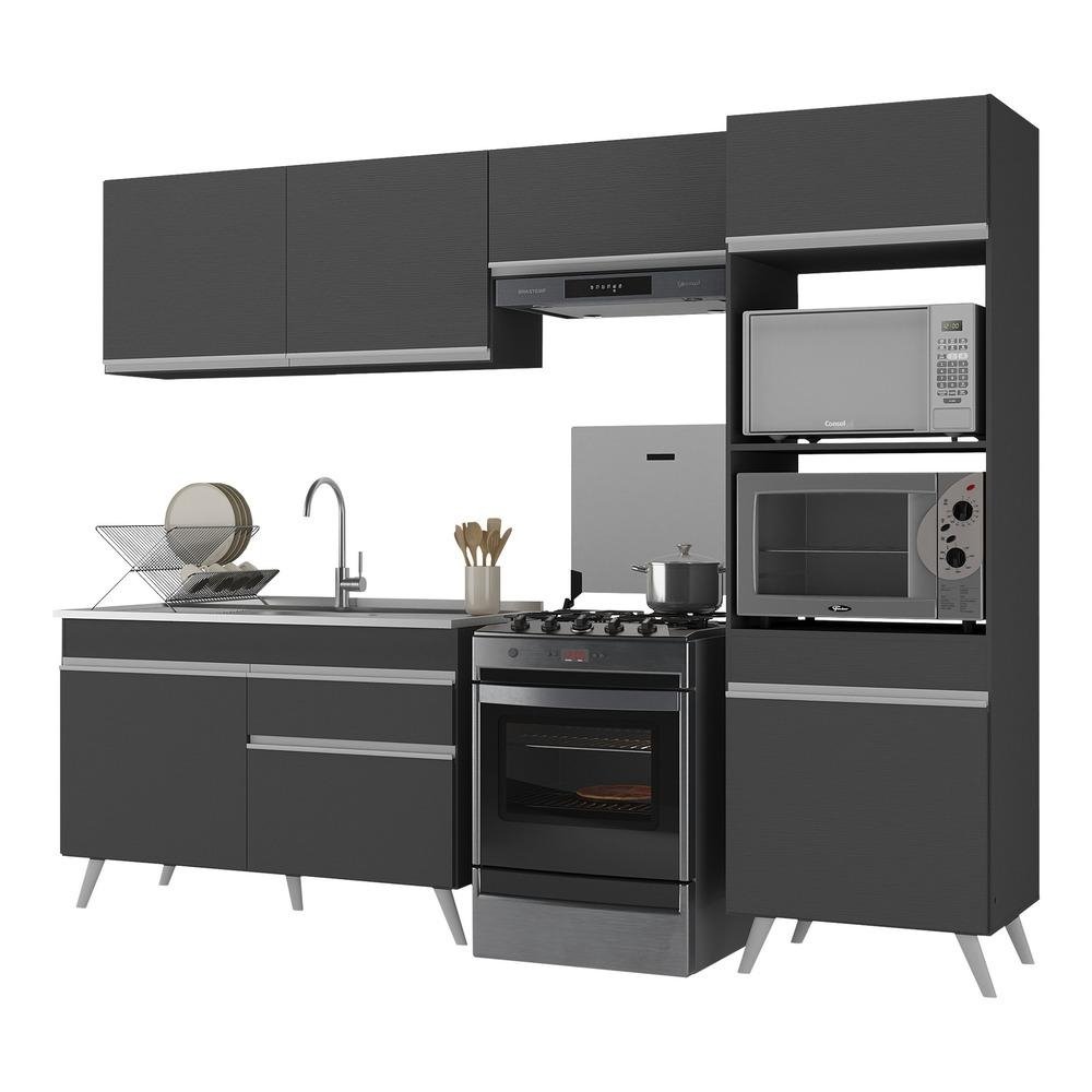 Armario de Cozinha Compacta 252cm Veneza Multimoveis V3693