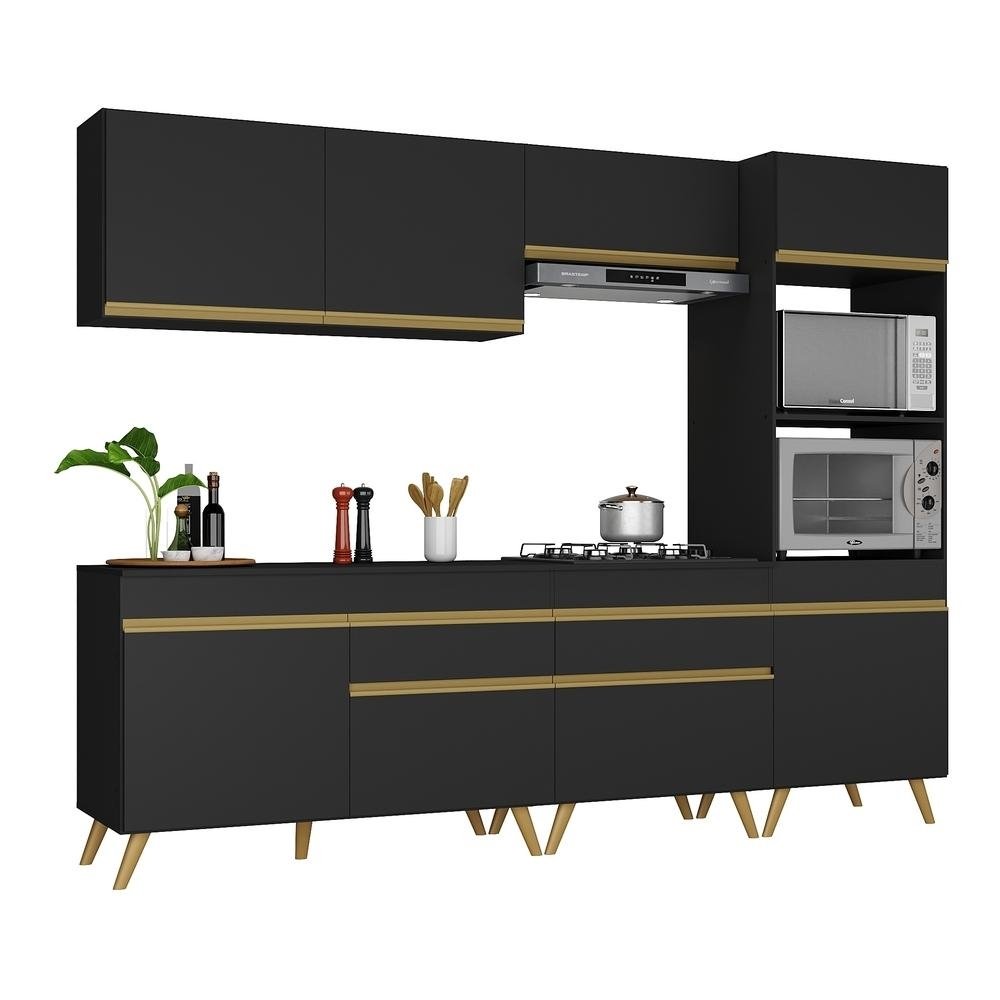 Armario de Cozinha Completa 252cm Veneza Multimoveis V3713