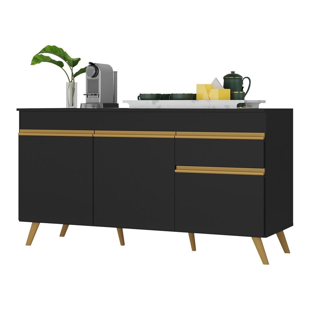 Balcao Cozinha Gabinete Pia 150cm 3 Portas 1 Gaveta Veneza Multimoveis V3740