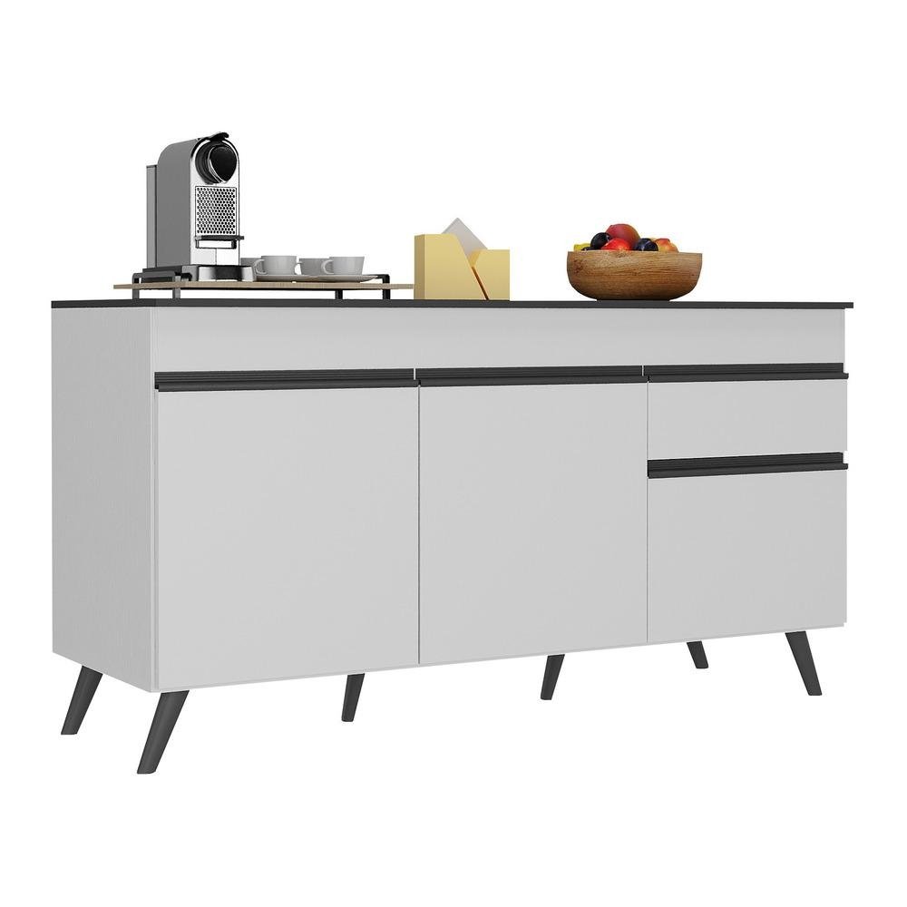 Balcao Cozinha Gabinete Pia 150cm 3 Portas 1 Gaveta Veneza Multimoveis V3740