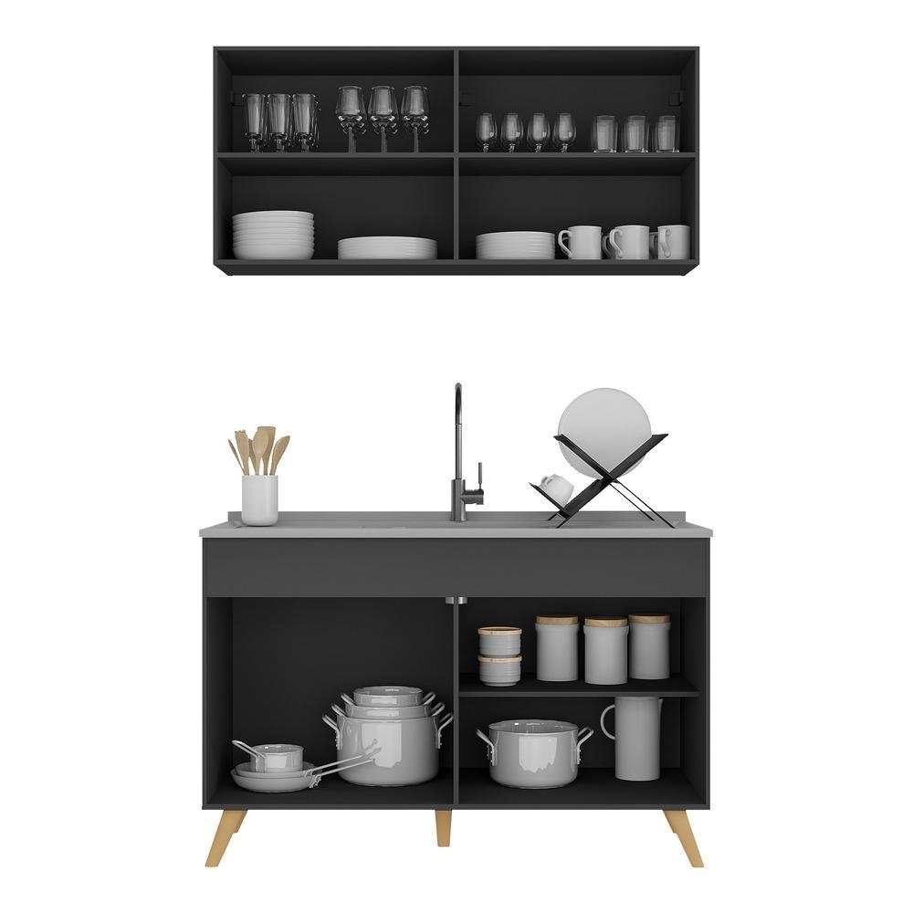 Armario de Cozinha Compacta 120cm Veneza Multimoveis V3748