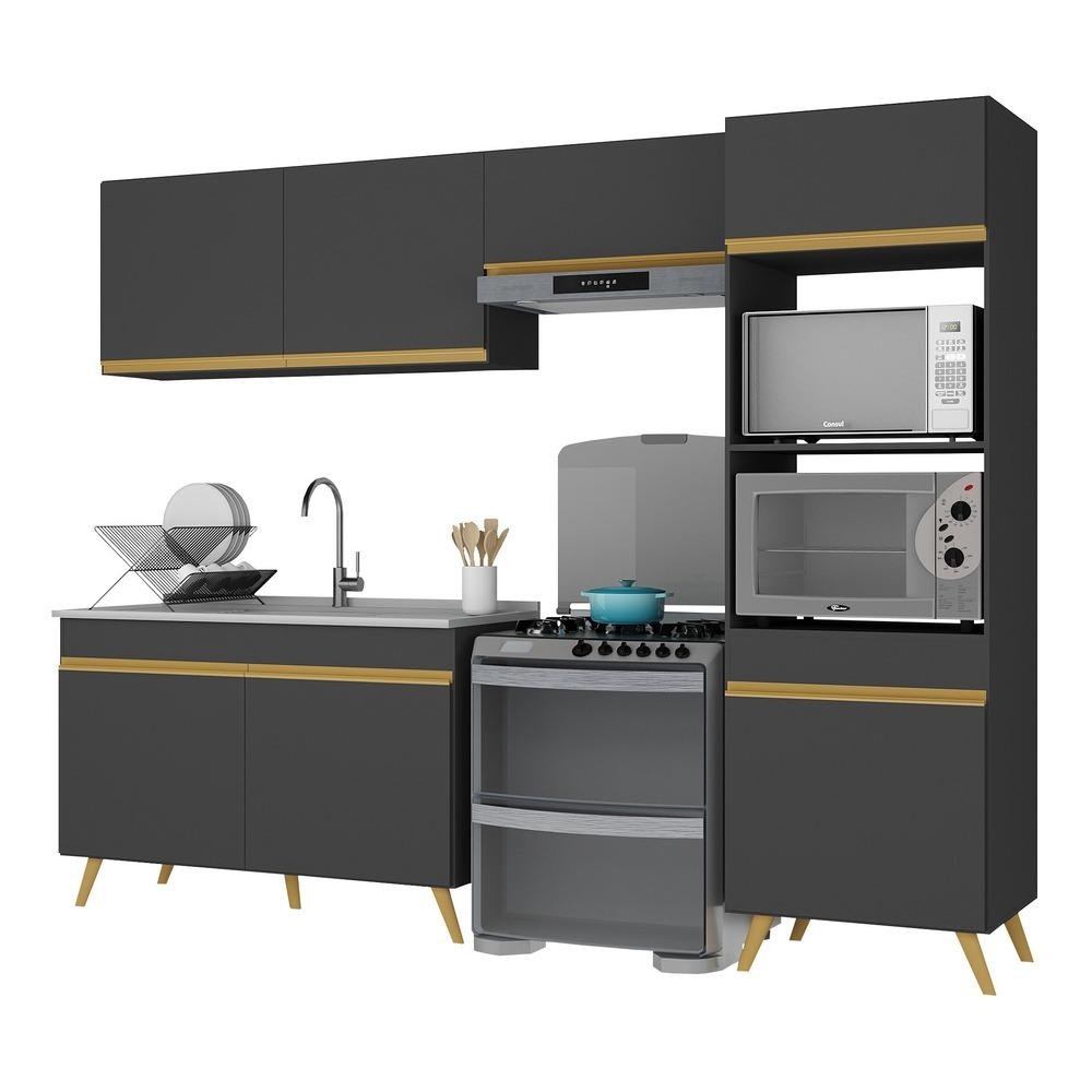 Armario de Cozinha Compacta 252cm Veneza Multimoveis V3749