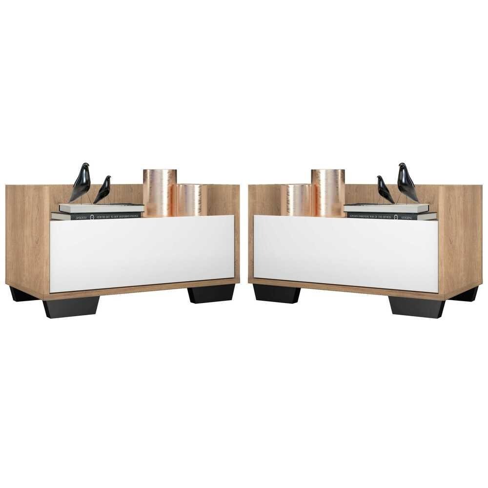 Kit com 2 Mesas de Cabeceira 80cm Multimoveis V4003