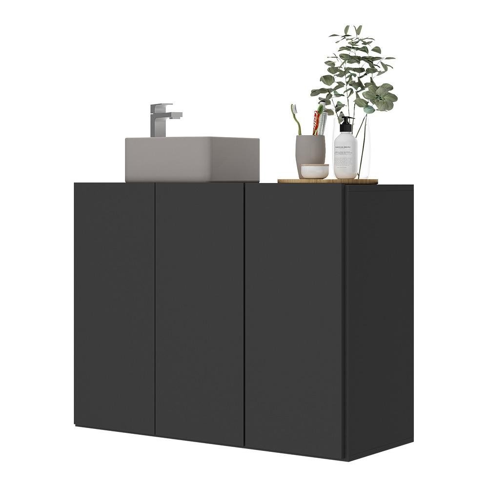 Gabinete Banheiro 3 Portas Suspenso 90cm Multimoveis V5029