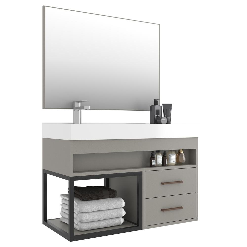 Gabinete Banheiro com Espelheira 80cm Multimoveis VCR10071