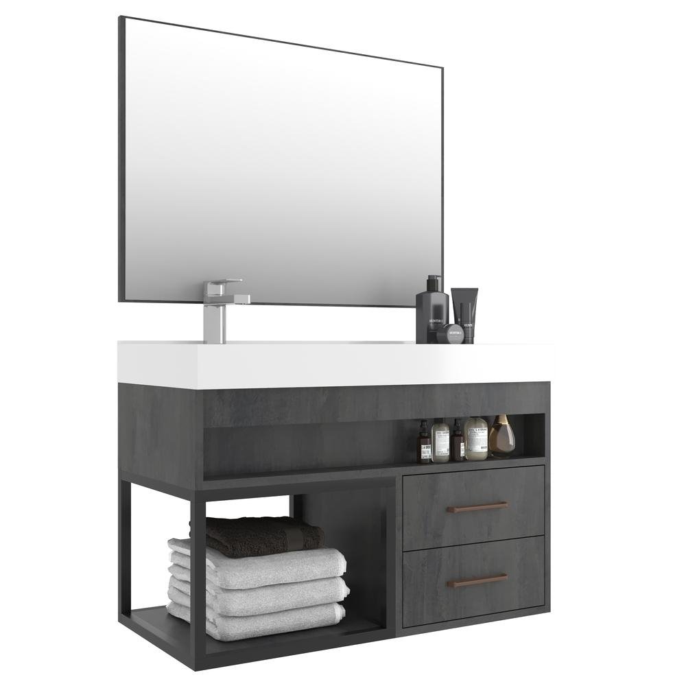 Gabinete Banheiro com Espelheira 80cm Multimoveis VCR10071