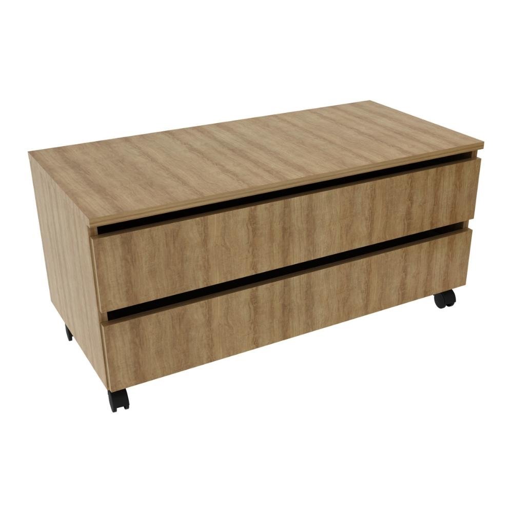 Gabinete Banheiro 2 Gavetas com Rodizios 80cm Multimoveis VCR10083