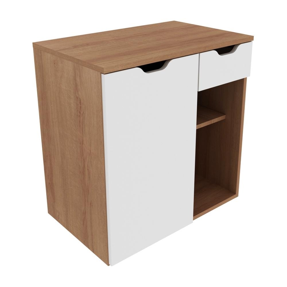 Gabinete Banheiro 1 Porta 1 Gaveta 60cm Multimoveis VCR10085