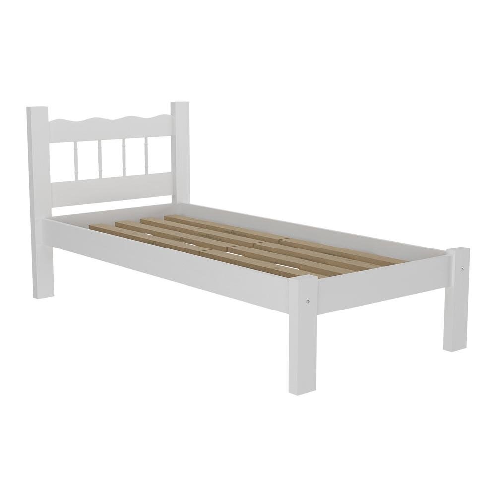 Cama Solteiro Madeira Macica para Colchao 78/88 x 188cm Madri Multimoveis VCR4141
