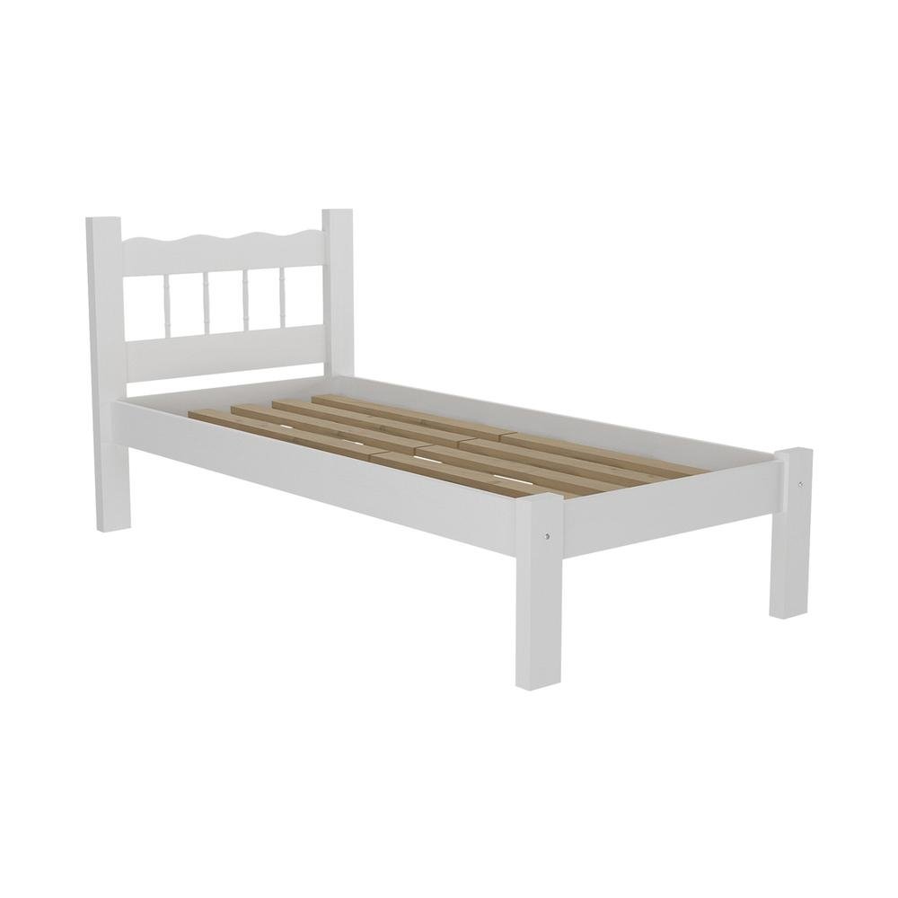 Cama Solteiro Madeira Macica com Colchao Incluso Madri Multimoveis VCR4161