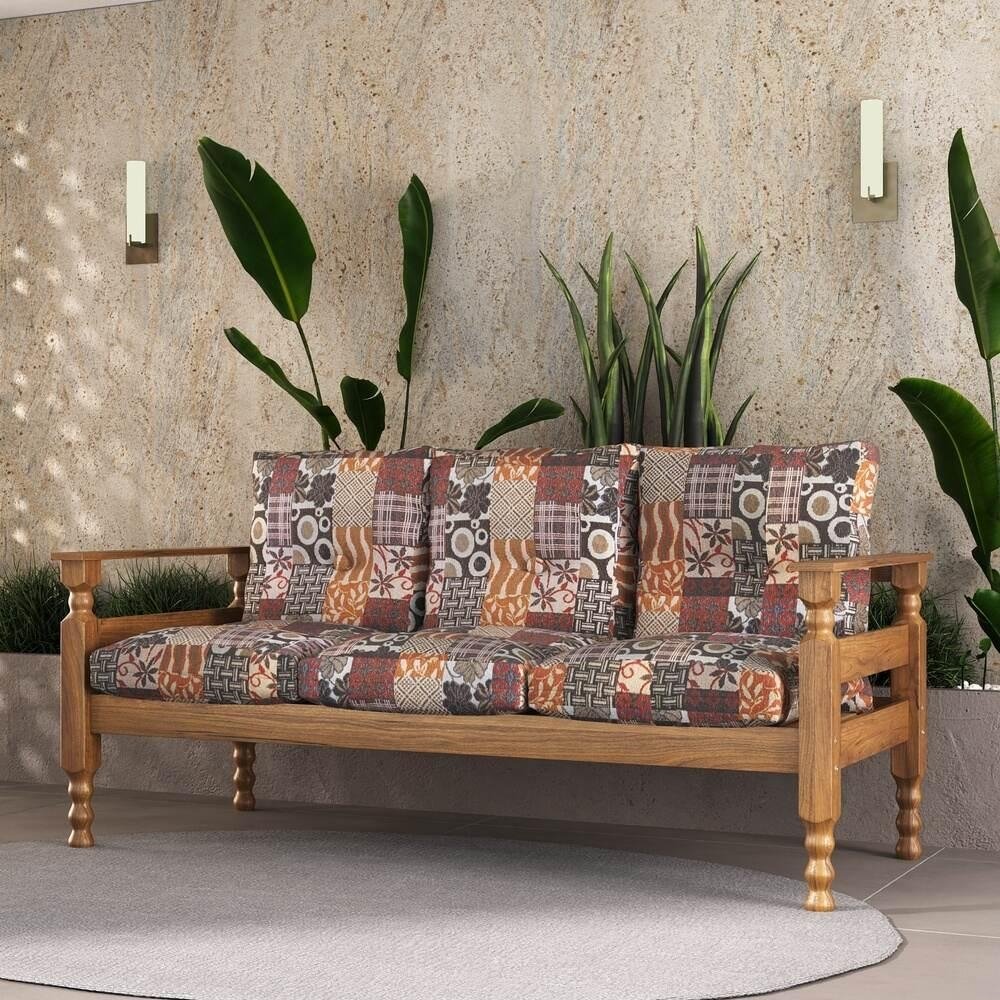 Sofa 3 Lugares Madeira Macica Liz Multimoveis VCR7000