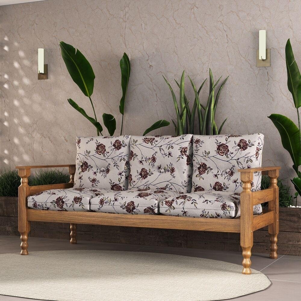 Sofa 3 Lugares Madeira Macica Liz Multimoveis VCR7000