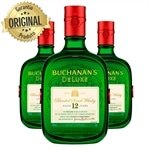 KIT com 3 Whisky Escocês Buchanan's 12 Anos 1 Litro