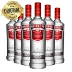 Kit com 6 Vodka Nacional Smirnoff Garrafa 600ml