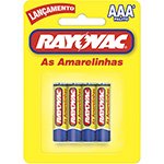 Pilha Rayovac Amarelinha Aaa 10307 Embalagem Supermercado - Embalagem c/ 4 unidades