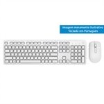 Kit Teclado e Mouse Wireless Dell KM636 Branco