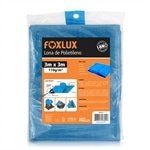 Lona Plástica Azul Foxlux com Ilhos Cantos Reforçados 3mx3m
