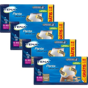 Fralda Descartável Geriátrica/Adulto Tena Pants UltraCare Roupa Íntima Tamanho G/XG - 4 Pacotes com 18 Tiras é ruim? Fralda Descartável Geriátrica/Adulto Tena Pants UltraCare Roupa Íntima Tamanho G/XG - 4 Pacotes com 18 Tiras é boa?