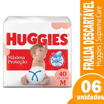 Fralda Descartável Huggies  Supreme Care Mega Tamanho M - 6 Pacotes com 40 Tiras é boa?