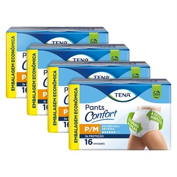 Fralda Descartável Geriátrica/Adulto Tena Pants Confort Tamanho P/M 4 Pacotes com 16 Tiras é boa?