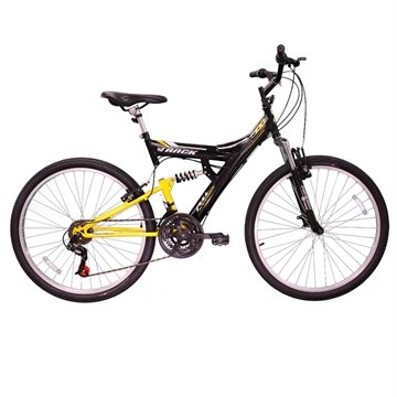 Bicicleta Track&bikes Tb100xs Aro 26 Full Suspensão 18 Marchas - Amarelo/preto