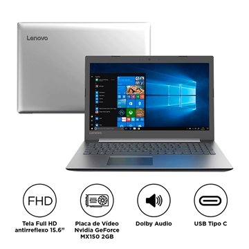 Notebook - Lenovo 81fe0000br I7-8550u 1.80ghz 8gb 1tb Padrão Geforce Mx150 Windows 10 Home Ideapad 330 15,6" Polegadas