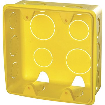Caixa de Luz Krona Amarela para Eletroduto Flex. Corrugado 4x4 Embalagem com 20 Unidades