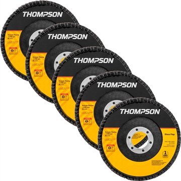 Disco Flap Thompson 7P G120 - Embalagem com 5 Unidades