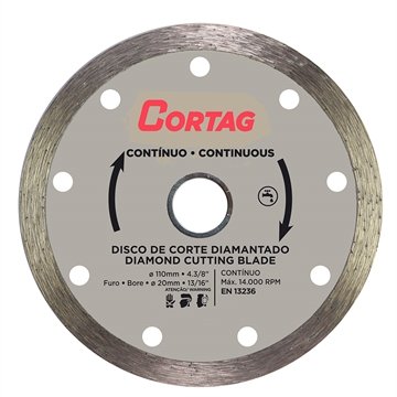 Disco Cortag Diamantado Contínuo 110mm x 20mm