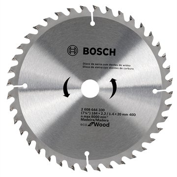 Disco de Serra Circular Bosch Eco 7P D184mm 40 Dentes