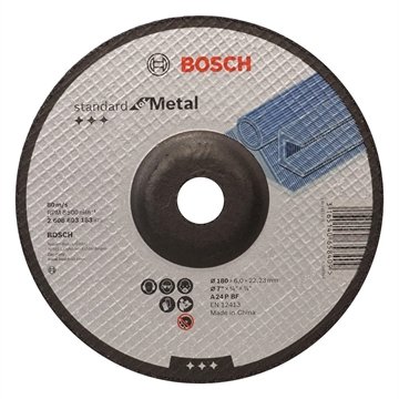 Disco Desbaste Bosch 7P 180x6,0x22,23mm Metal/Aço
