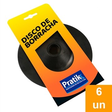 Disco de Borracha Pratik 4,1/2P Flexível - Embalagem com 6 Unidades