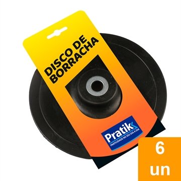 Disco de Borracha Pratik 7P Flexível 6500Rpm - Embalagem com 6 Unidade