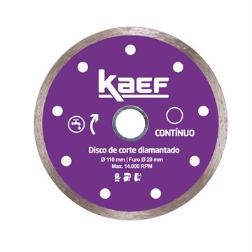 Disco Diamantado Continuo Kaef 110x20mm  