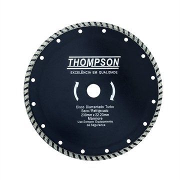 Disco Diamantado Thompson Turbo, 230mm, 9 Polegadas